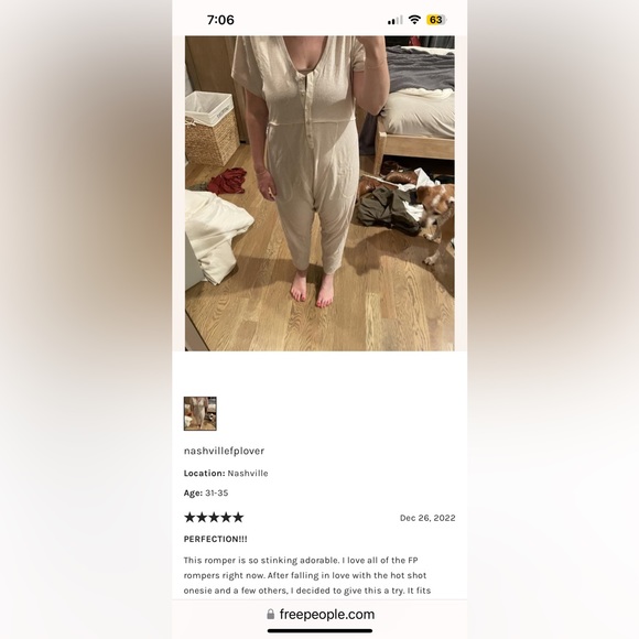 NWOT ⭐️FREE PEOPLE⭐️ INTIMATELY Pillow Talk Henley Romper In Ivory Size M - Picture 4 of 10